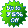 up to 75% off