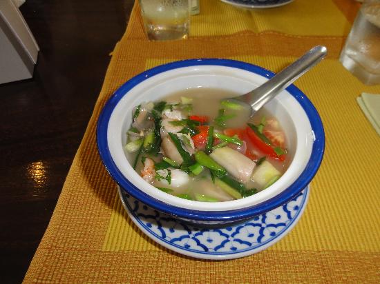 Phuket Cookery School with fresh Ton Yum Soup and areas